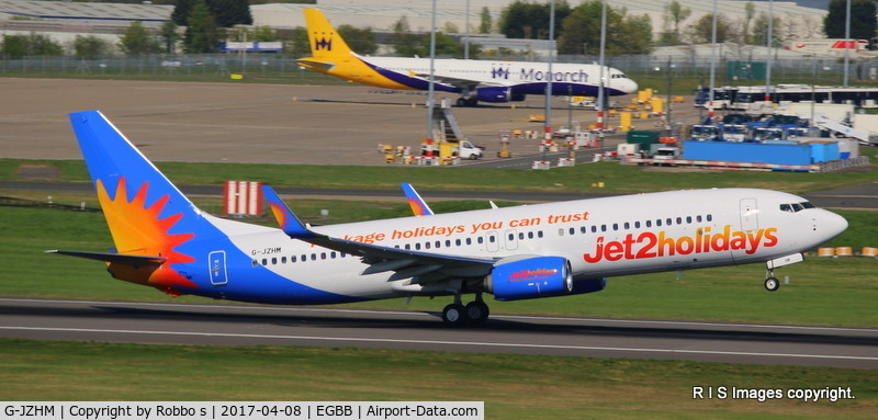 G-JZHM, 2016 Boeing 737-8MG C/N 63570, G-JZHM in the Jet 2 Holidays colours at Birmingham Airport.