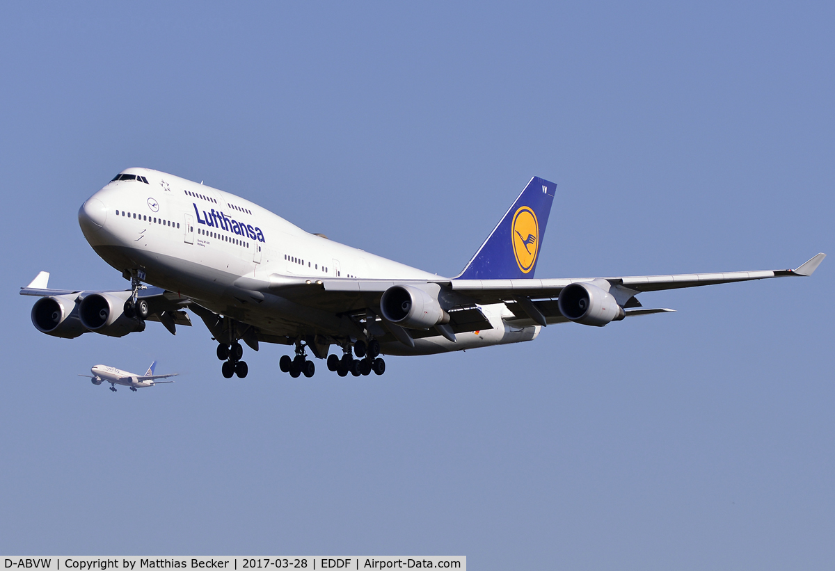 D-ABVW, 1999 Boeing 747-430 C/N 29493, named Wolfsburg