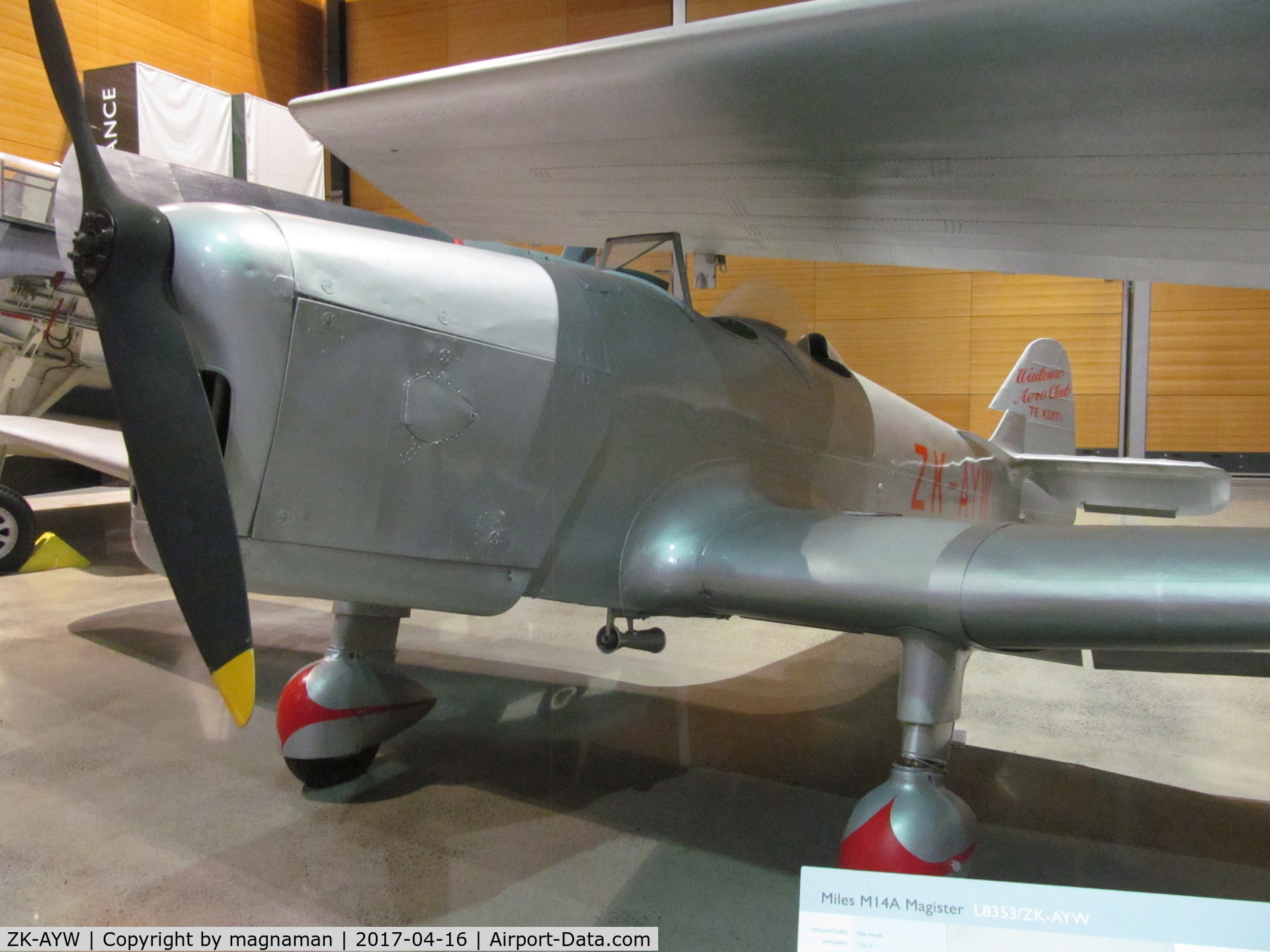ZK-AYW, 1938 Miles M14A Hawk Trainer 3 C/N 779, new exhibit at MOTAT