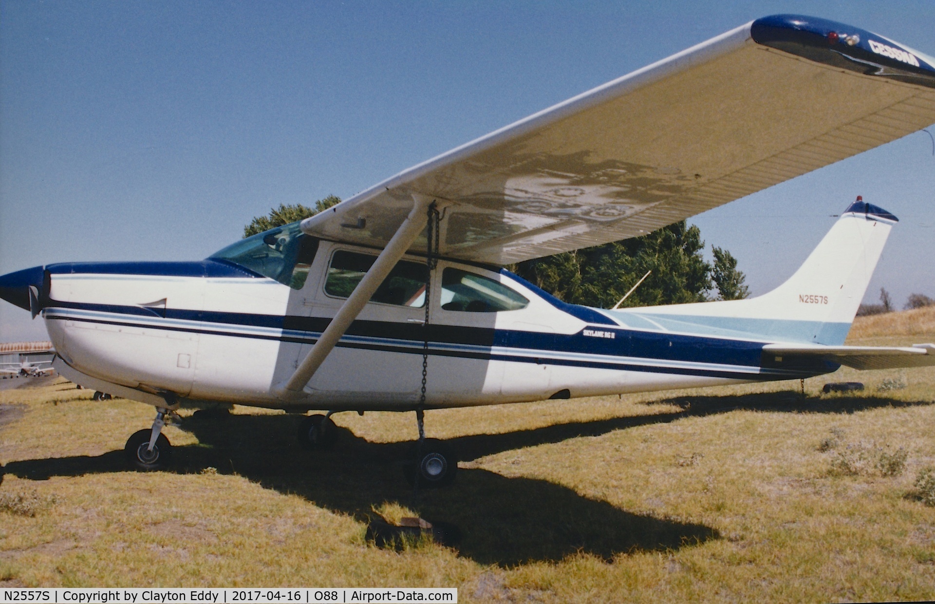 N2557S, Cessna TR182 Turbo Skylane RG C/N R18201349, Old Rio Vista Airport in California. Early 1980's?
