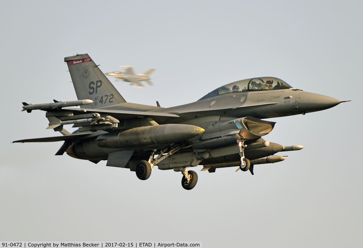 91-0472, General Dynamics F-16D Fighting Falcon C/N CD-27, 91-0472