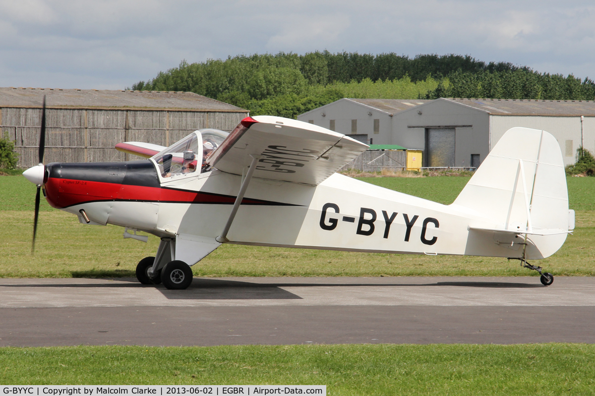 G-BYYC, 2000 Hapi Cygnet SF-2A C/N PFA 182-12311, Hapi Cygnet SF-2A at Breighton Airfield's Jolly June Jaunt. June 2nd 2013.