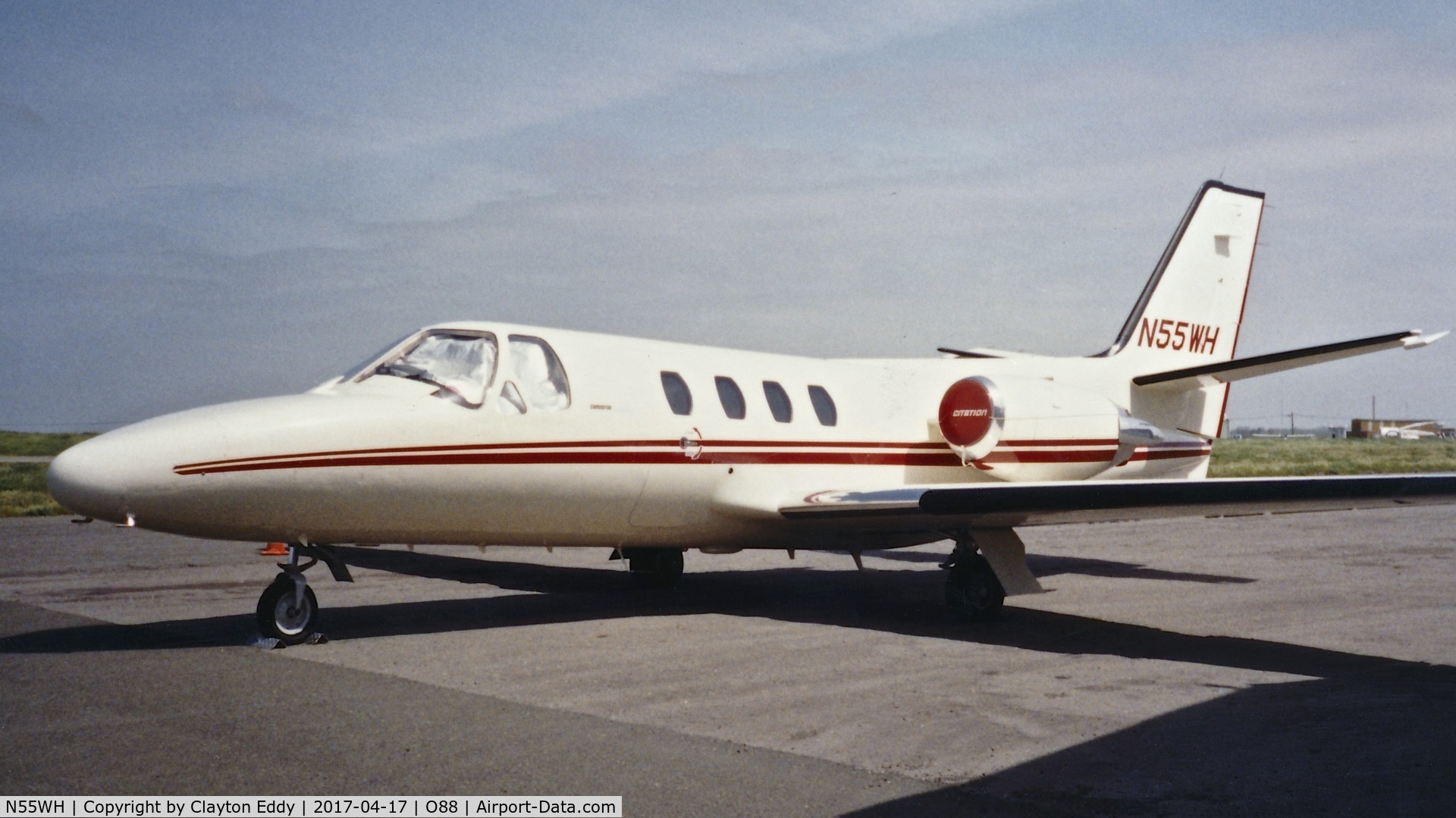 N55WH, Cessna Citation C/N 0000, Citation departing runway at the old Rio Vista Airport California 1980's?