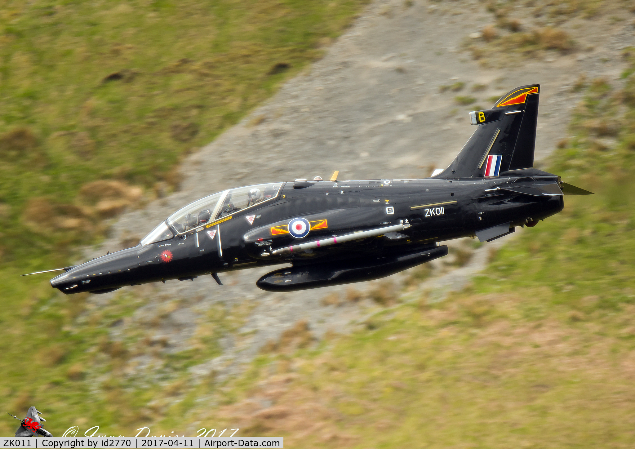 ZK011, 2006 British Aerospace Hawk T2 C/N RT002/1240, Taken on approach to Tal Y Llyn Lake, North Wales