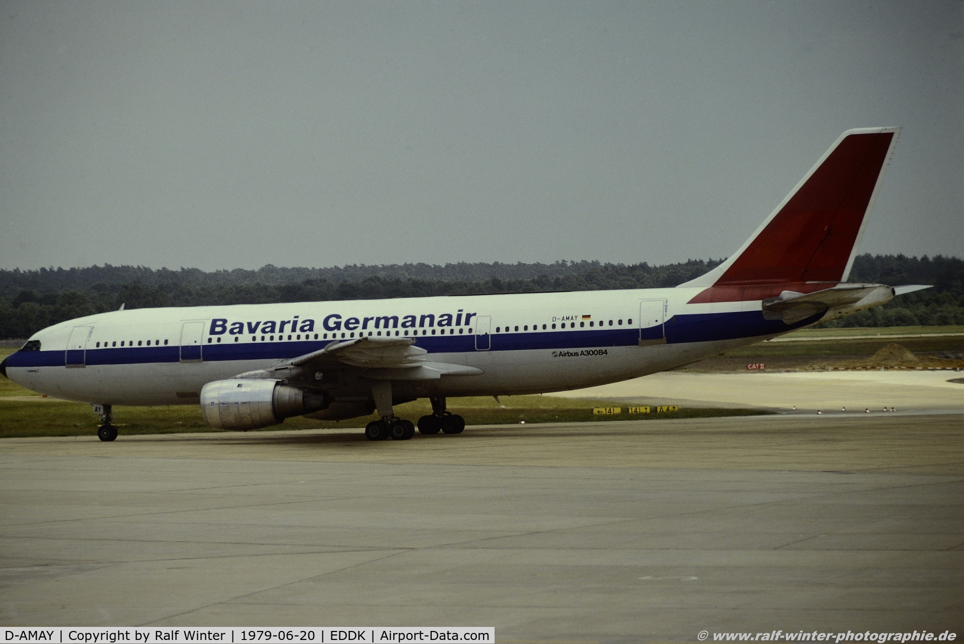D-AMAY, 1975 Airbus A300B4-2C/103 C/N 020, Airbus A300-B4-100 - Bavaria Germanair 'Ludwig I' - D-AMAY - 20.06.1979 - CGN