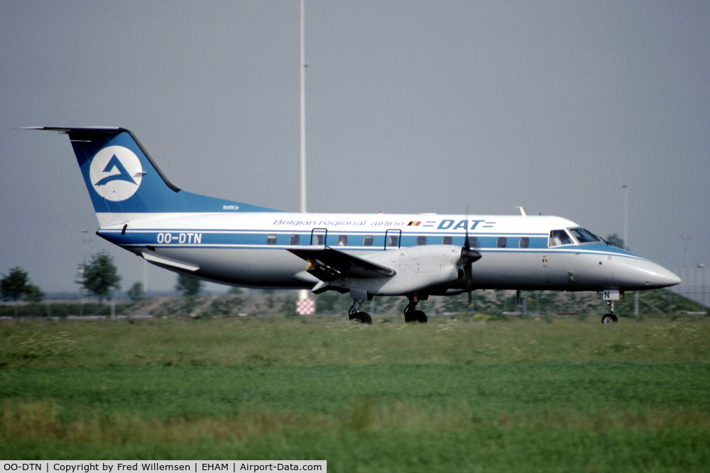 OO-DTN, 1991 Embraer EMB-120RT Brasilia C/N 120235, DAT