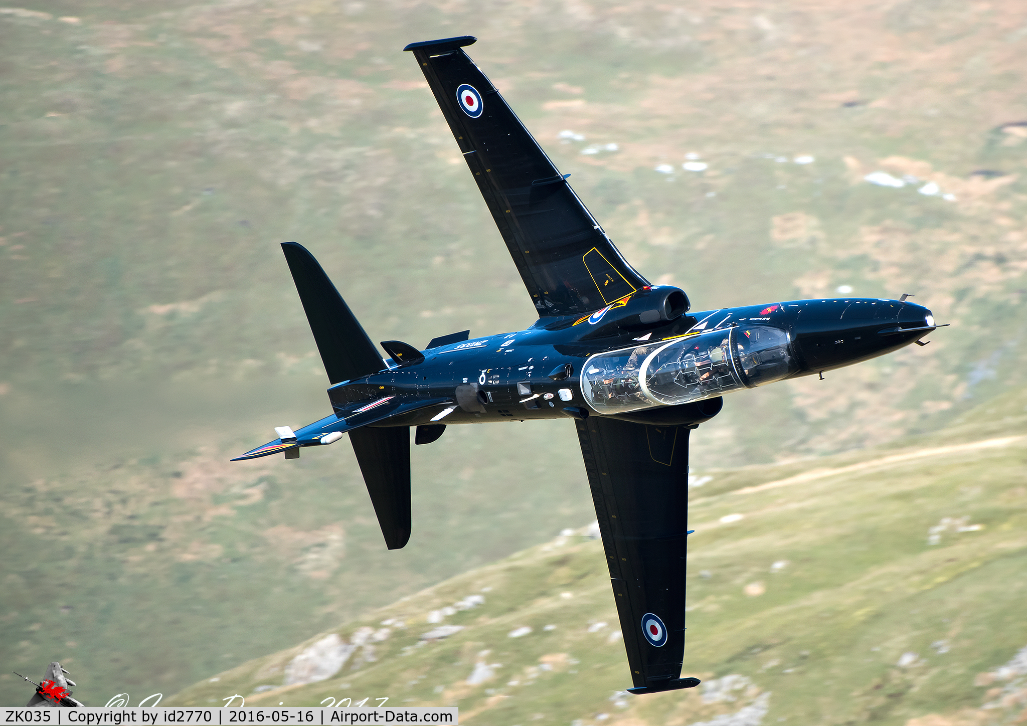 ZK035, 2010 British Aerospace Hawk T2 C/N RT026/1264, Inbound Cadair Idris pass