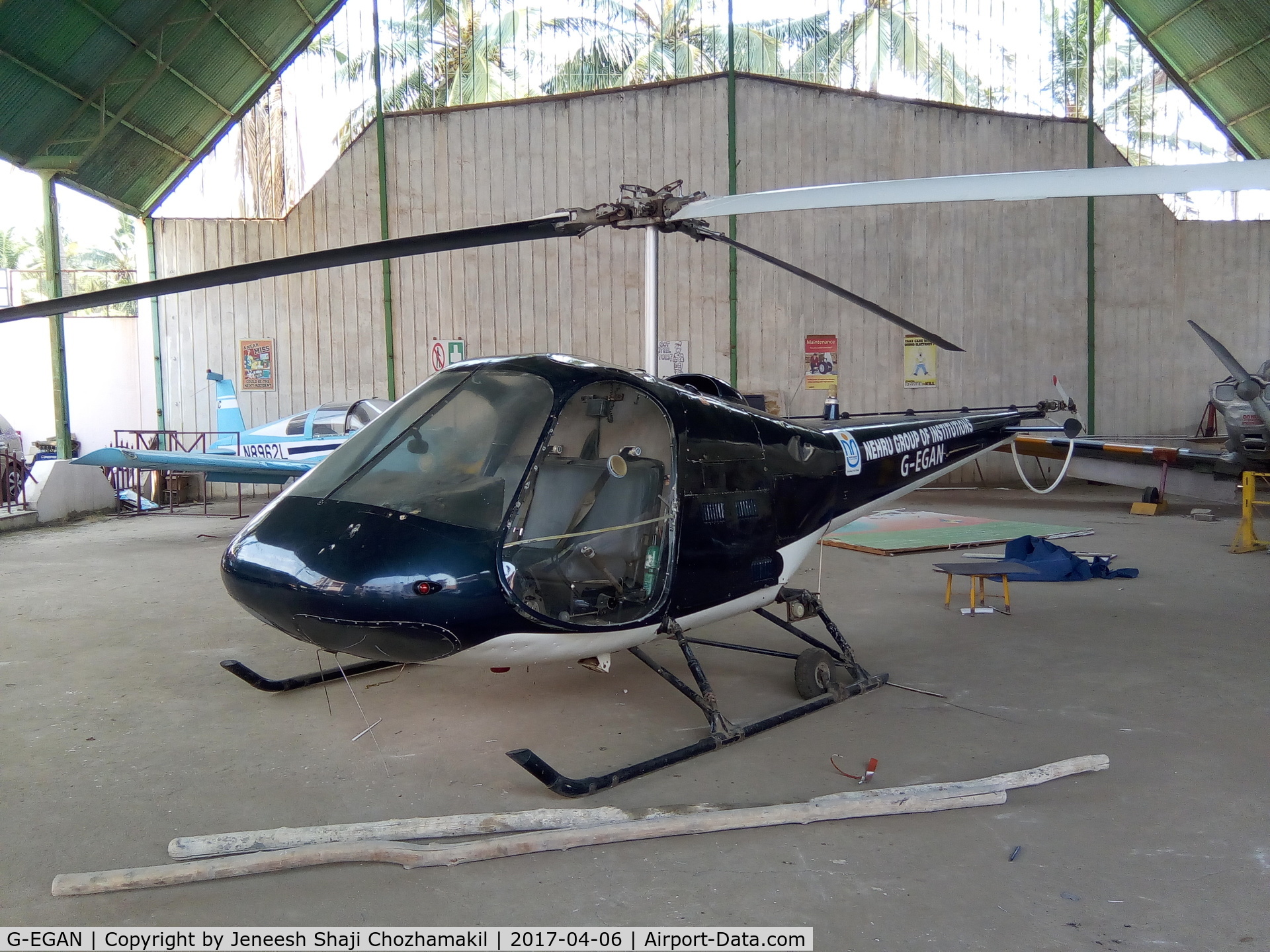 G-EGAN, 1972 Enstrom F-28A-UK C/N 103, At Nehru College Of Aeronautics And Applied Science, Coimbatore, India