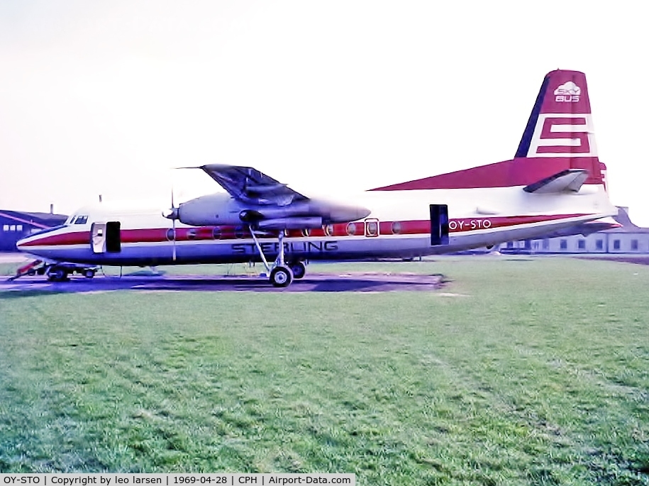 OY-STO, 1967 Fokker F-27-500 Friendship C/N 10341, Copenhagen 28.4.1969