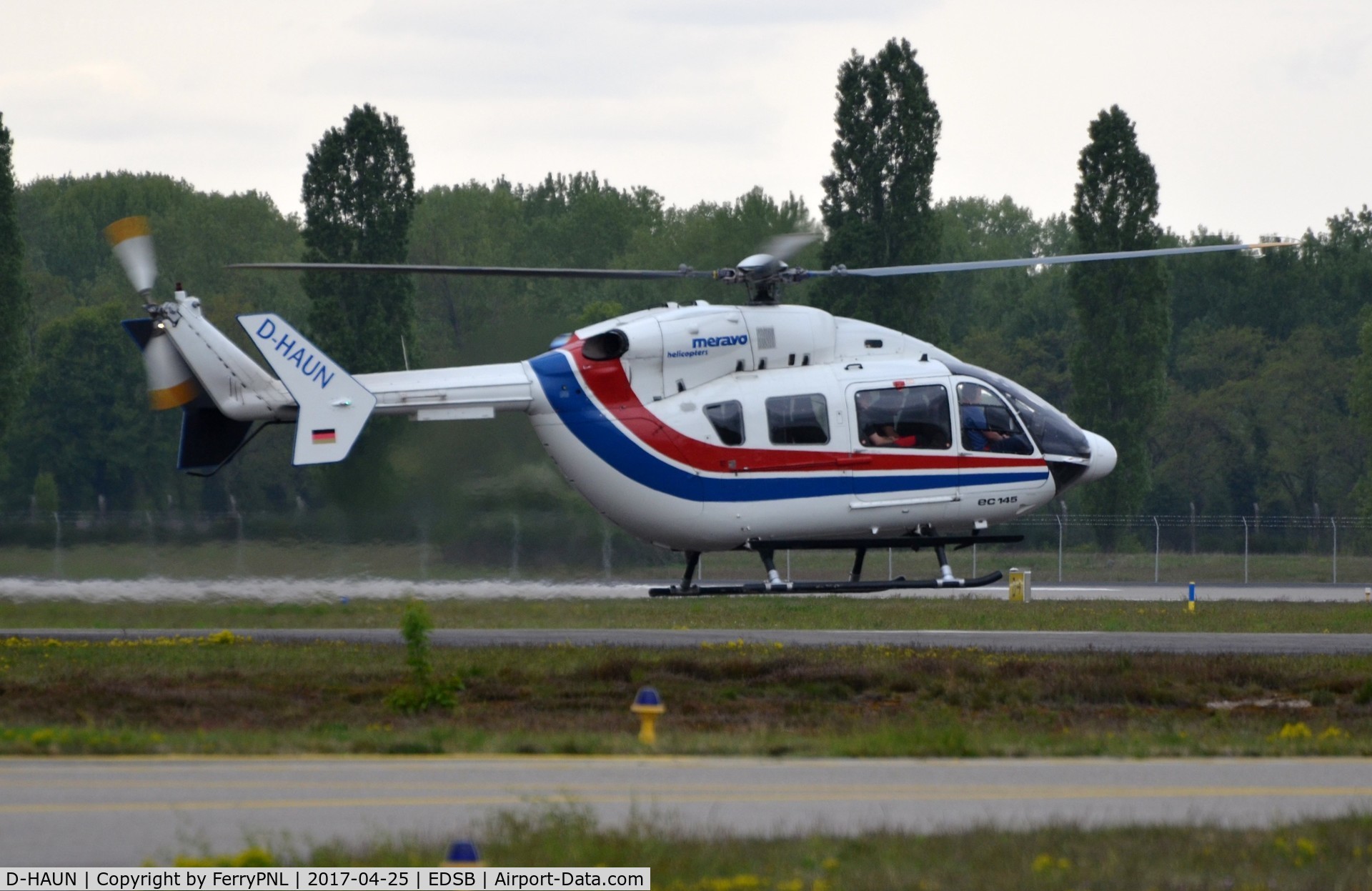 D-HAUN, Eurocopter-Kawasaki EC-145 (BK-117C-2) C/N 9088, Meravo EC145 during flight test in FKB