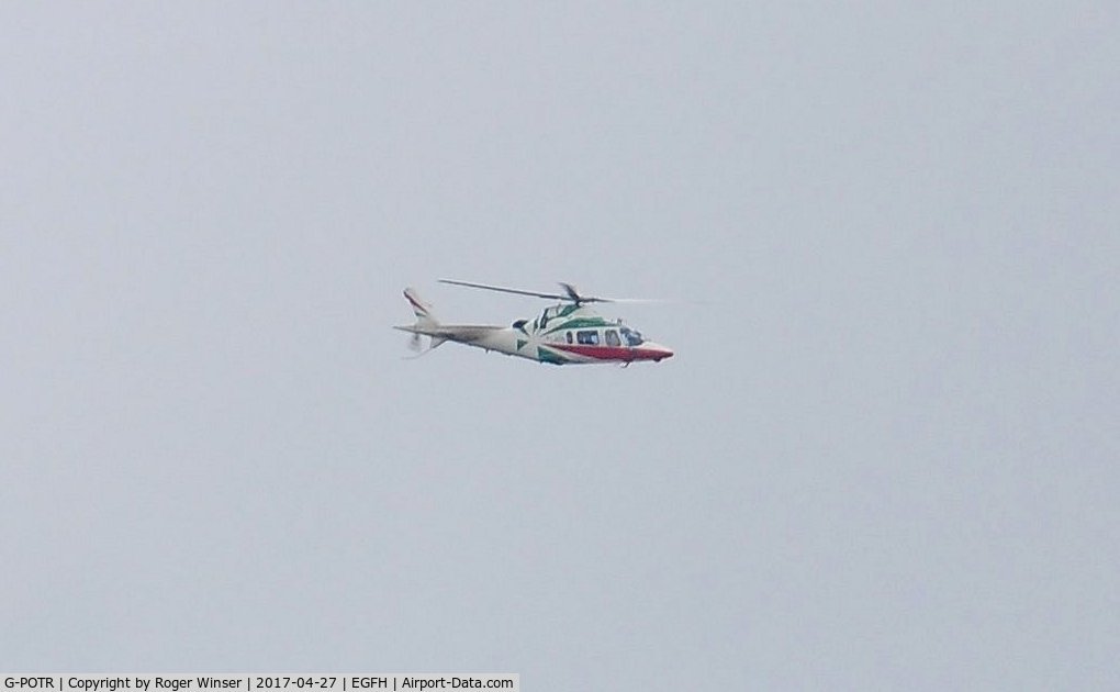 G-POTR, 1999 Agusta A-109E Power C/N 11043, Approaching Swansea Airport, Callsign Castle 07.