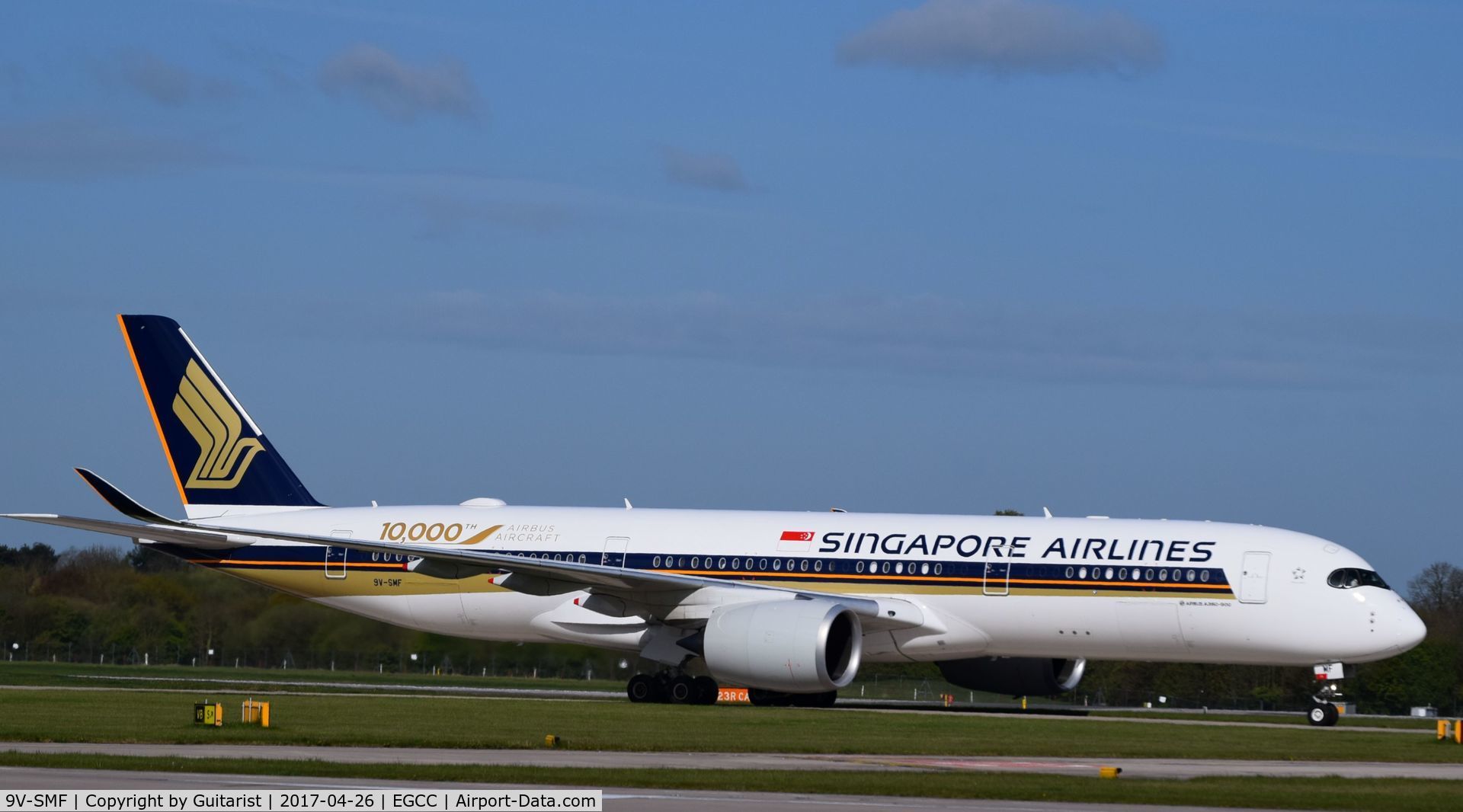 9V-SMF, 2016 Airbus A350-941 C/N 054, At Manchester