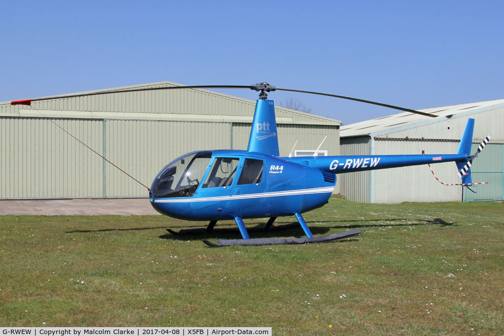 G-RWEW, 2006 Robinson R44 Clipper II C/N 11148, Robinson R-44 Clipper II, Fishburn Airfield. April 8th 2017.