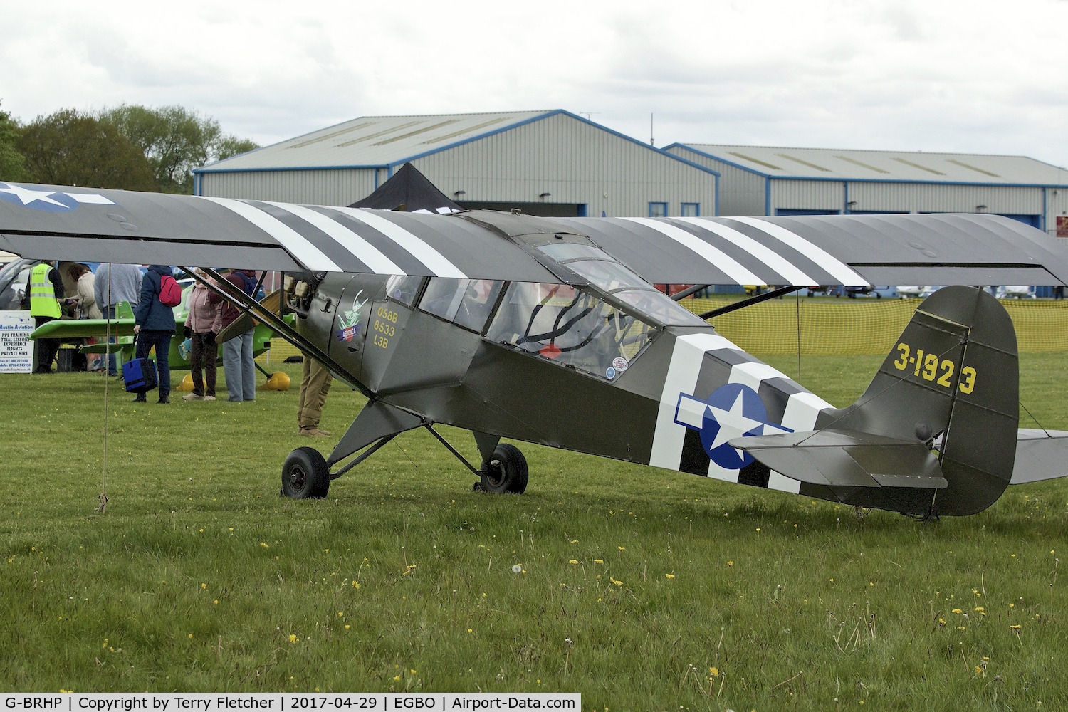 G-BRHP, 1942 Aeronca O-58B Defender C/N 058B-8533, At 2017 Radial and Trainer Fly-In at Wolverhampton Halfpenny Green Airport