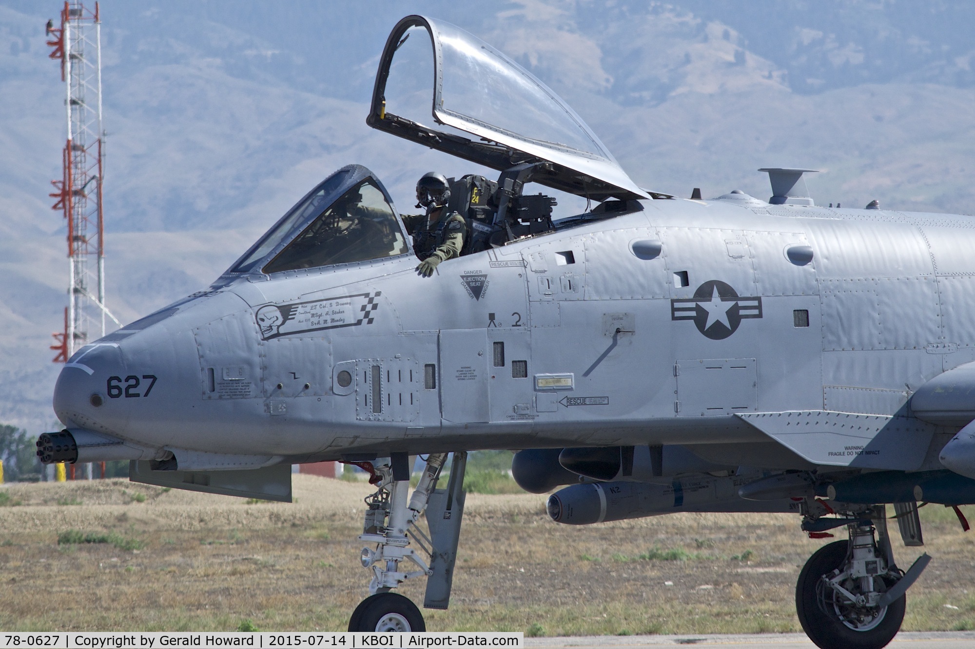 78-0627, 1978 Fairchild Republic A-10C Thunderbolt II C/N A10-0247, Taxiing on Foxtrot. 190th Fighter Sq., Idaho ANG.