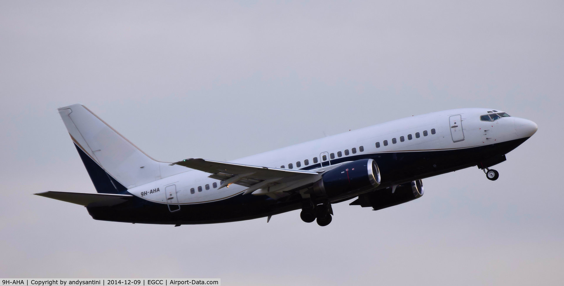 9H-AHA, 1991 Boeing 737-505 C/N 24647, took off from mane egcc uk