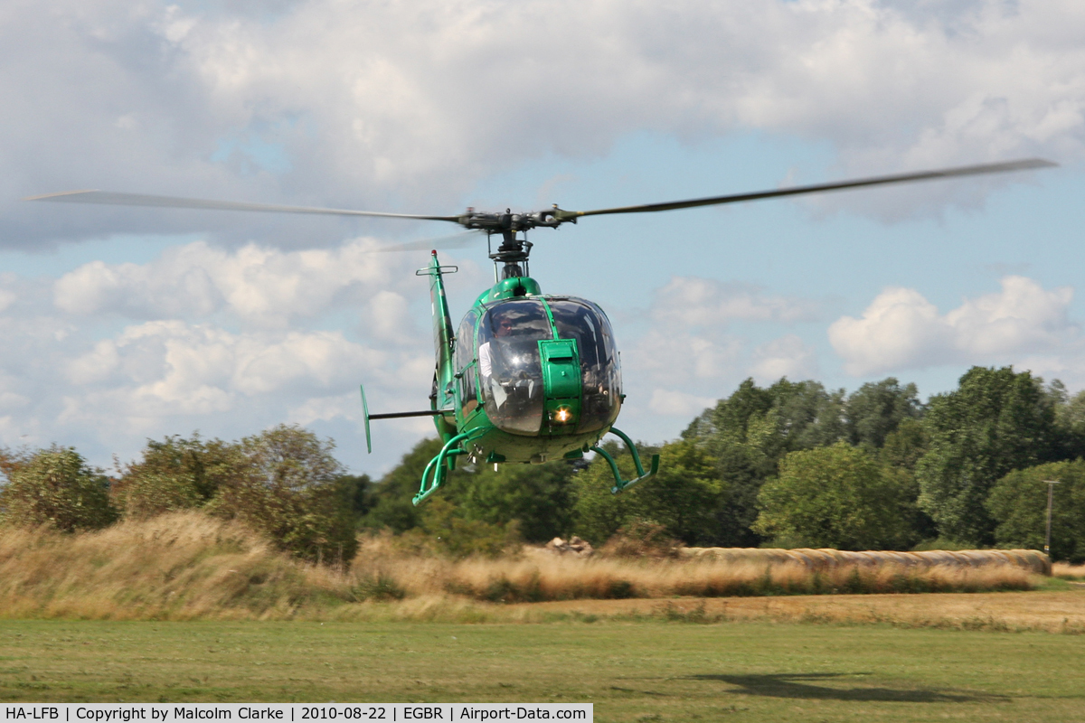 HA-LFB, 1975 Aerospatiale SA-341G Gazelle C/N 1074, Aerospatiale SA-341G Gazelle at Brighton Airfield's Summer Madness All Comers Fly-In. August 22nd 2010.