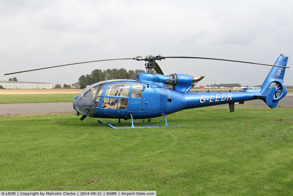 G-LEDR, 1973 Westland SA-341C Gazelle HT2 C/N 1081, Westland SA-341C Gazelle HT2 at Breighton Airfield's Helicopter Fly-In. September 21st 2014.