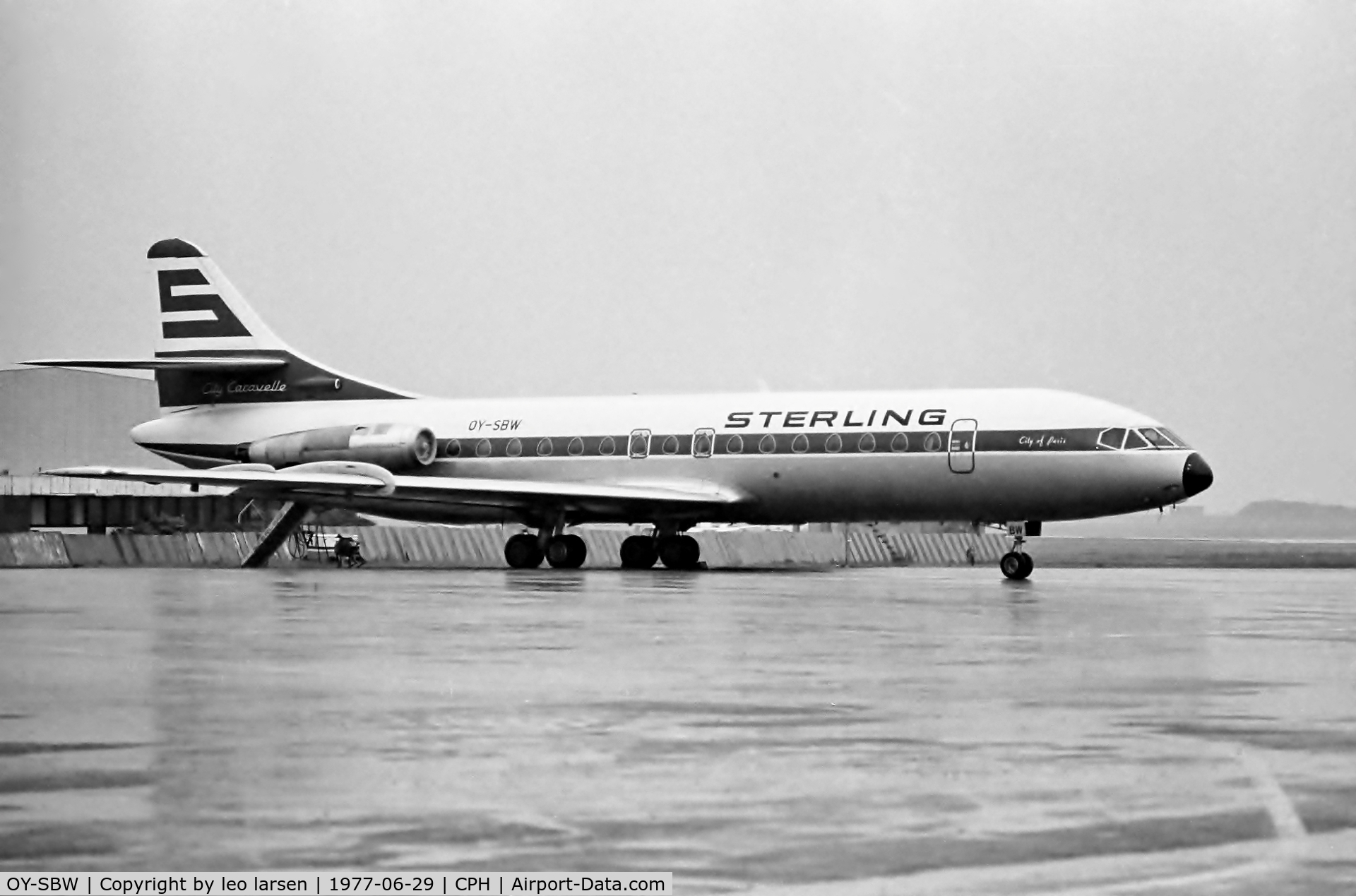 OY-SBW, 1961 Sud Aviation SE-210 Caravelle VI-R C/N 93, Copenhagen 29.6.1977