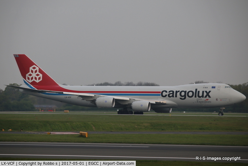 LX-VCF, 2012 Boeing 747-8R7F C/N 35811, LX-VCF Boeng 747 800/F of Cargolux seen departing Manchester Airport.