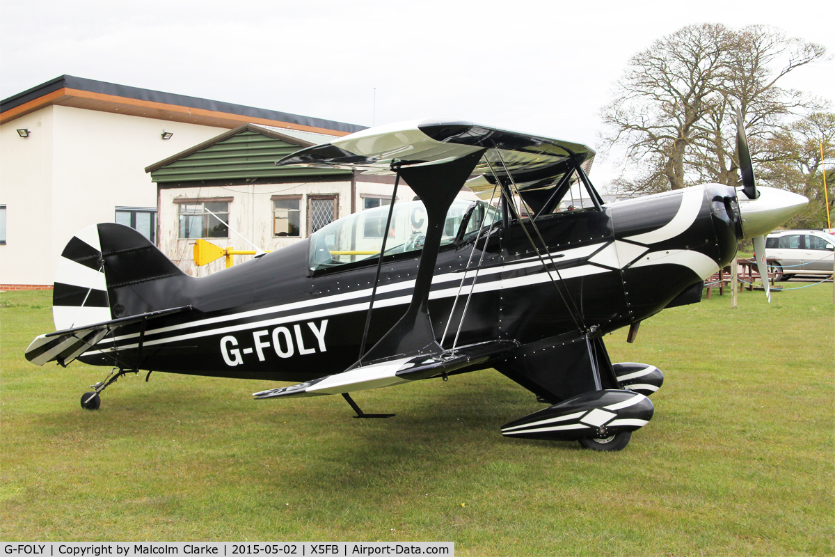 G-FOLY, 1980 Aerotek Pitts S-2A Special C/N 2213, Aerotek Pitts S-2A Special Fishburn Airfield UK. May 2nd 2015.