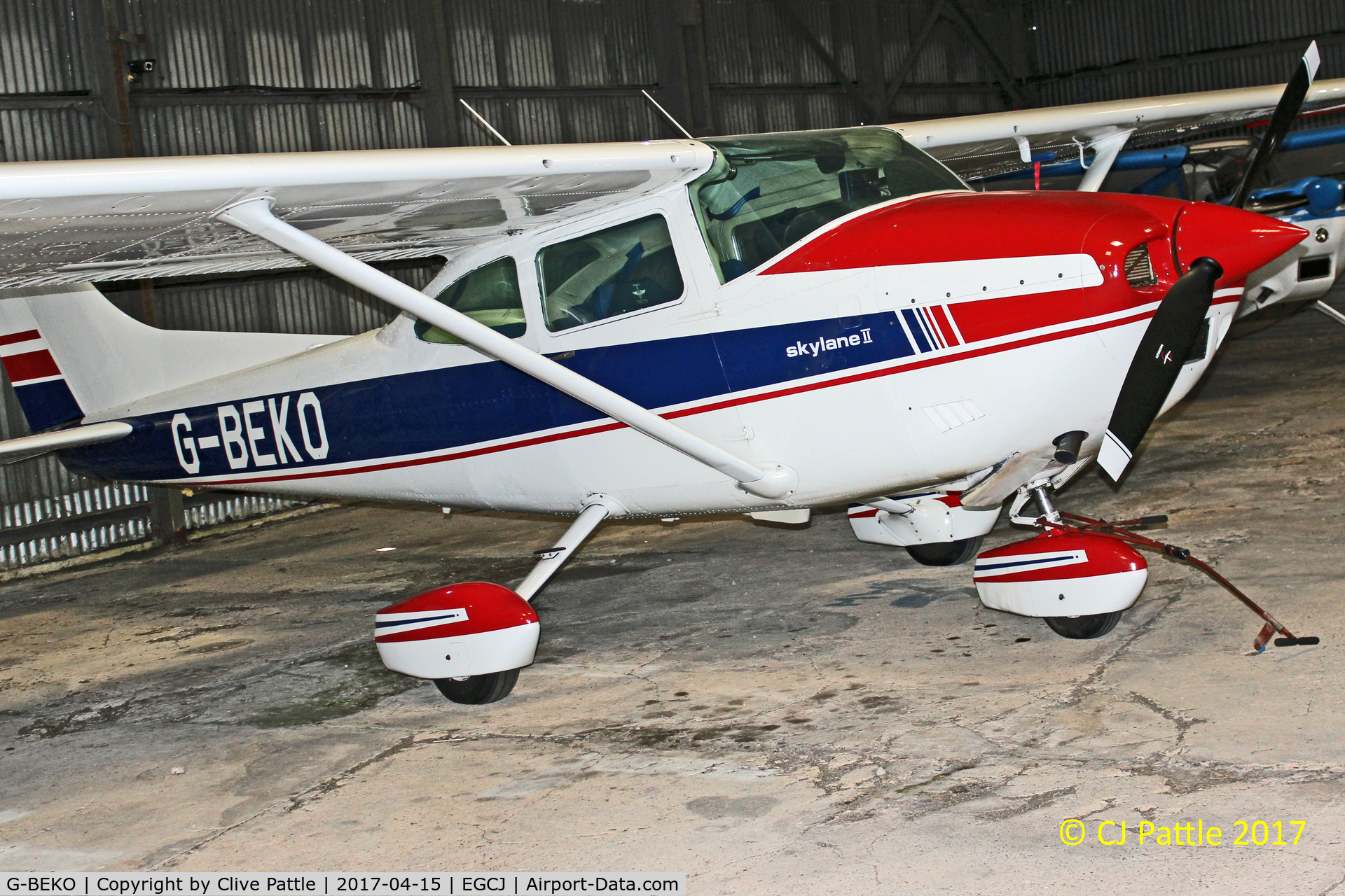 G-BEKO, 1977 Reims F182Q Skylane C/N F1820037, Hangared at EGCJ