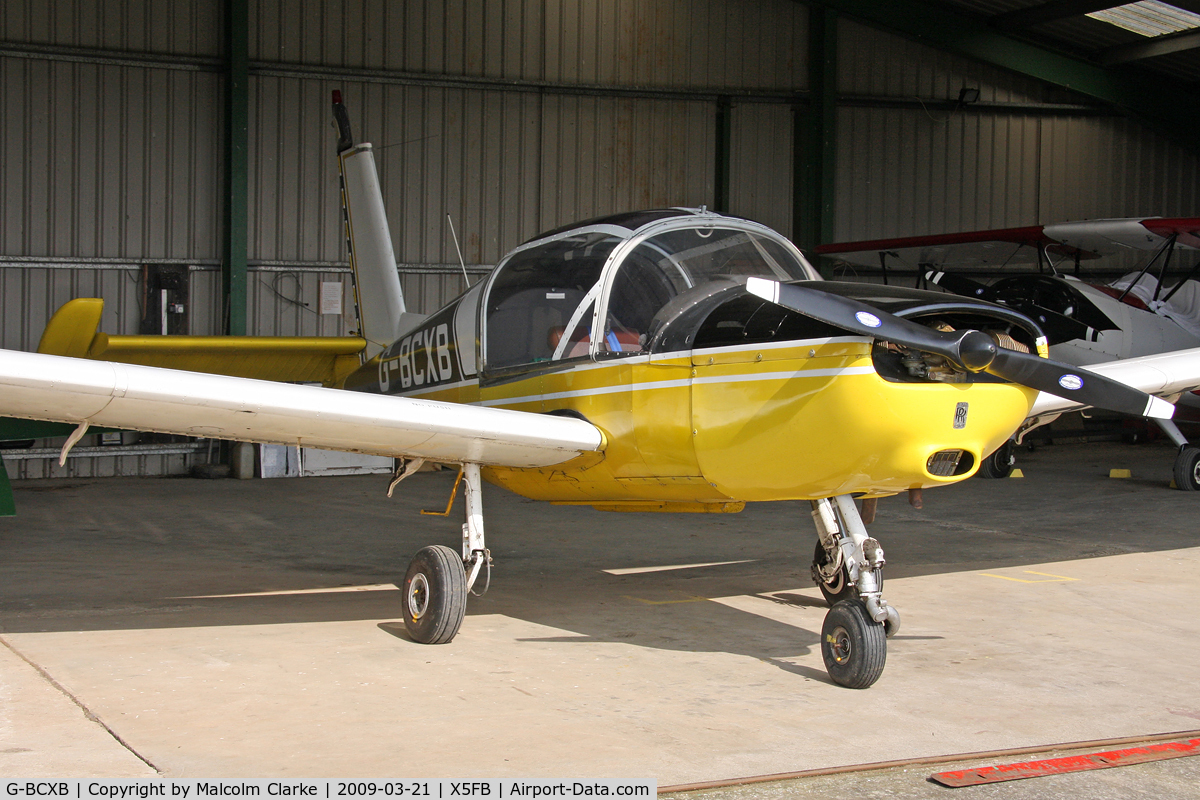 G-BCXB, 1974 Socata Rallye 100ST Galopin C/N 2546, Socata Rallye 100ST at Fishburn Aiefield UK. March 21st 2009.