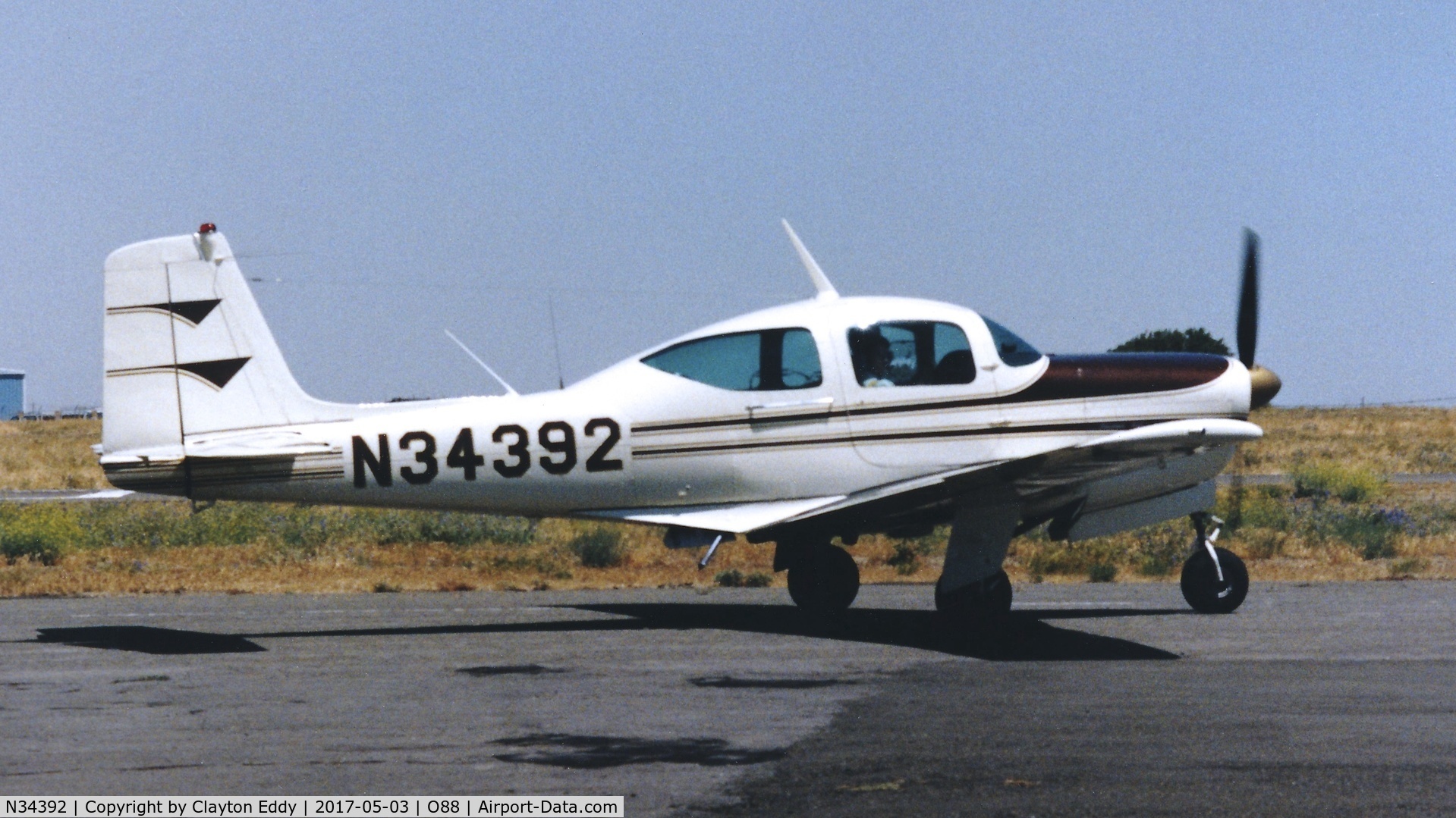 N34392, 1962 Meyers Industries Inc 200B C/N 274, Old Rio Vista Airport California 1980's?