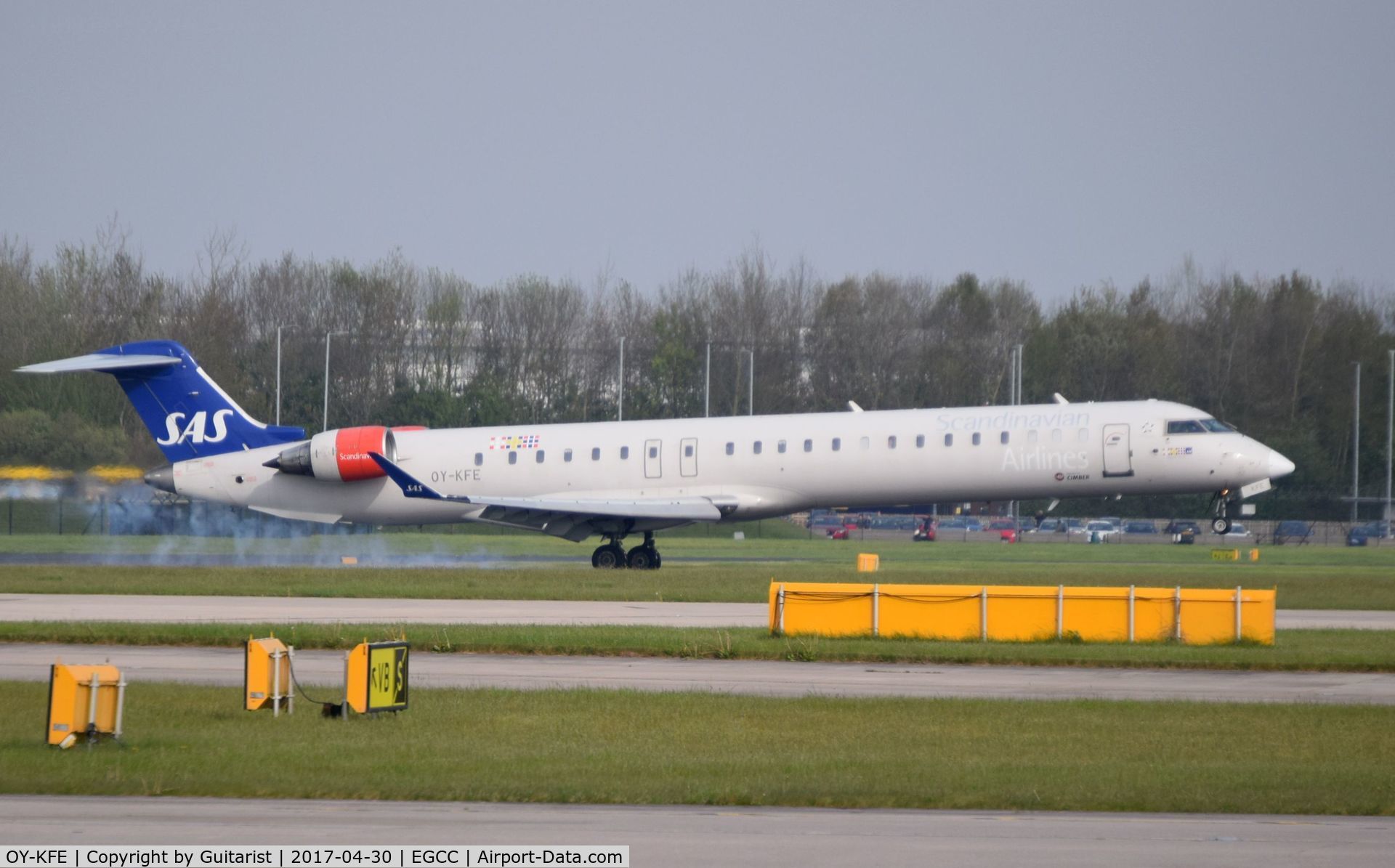 OY-KFE, 2009 Bombardier CRJ-900ER (CL-600-2D24) C/N 15224, At Manchester