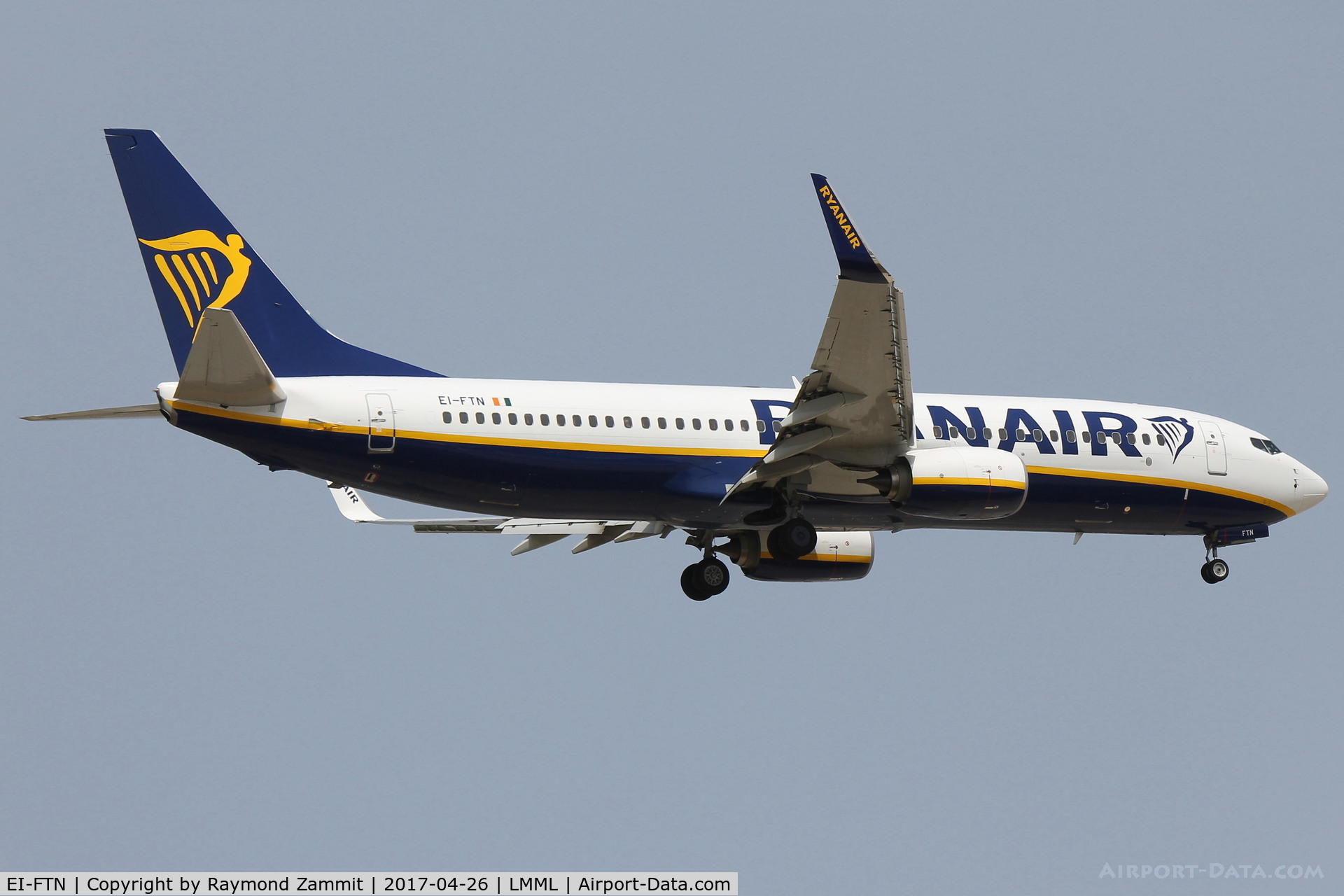 EI-FTN, 2016 Boeing 737-8AS C/N 44764, B737-800 EI-FTN Ryanair