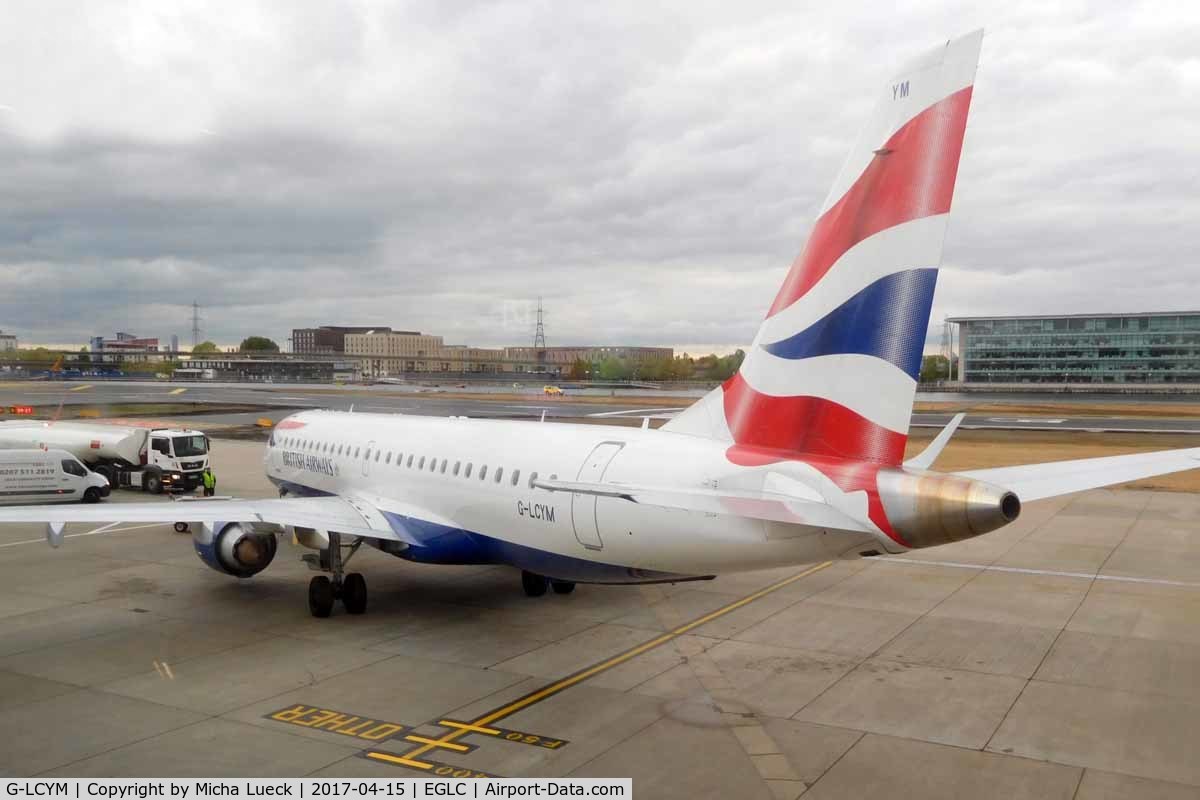 G-LCYM, 2010 Embraer 190SR (ERJ-190-100SR) C/N 19000351, At London City Airport