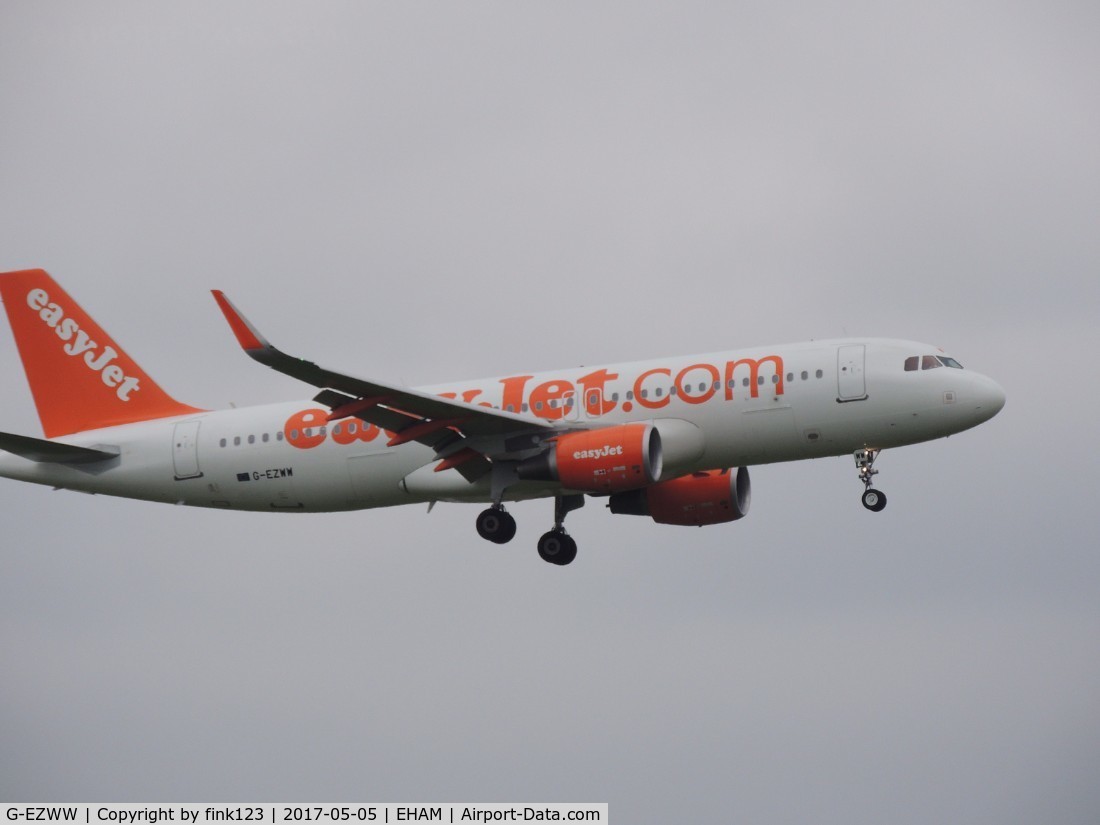 G-EZWW, 2014 Airbus A320-214 C/N 6188, EASYJET A320 ON FINAL RUNWAY 36C