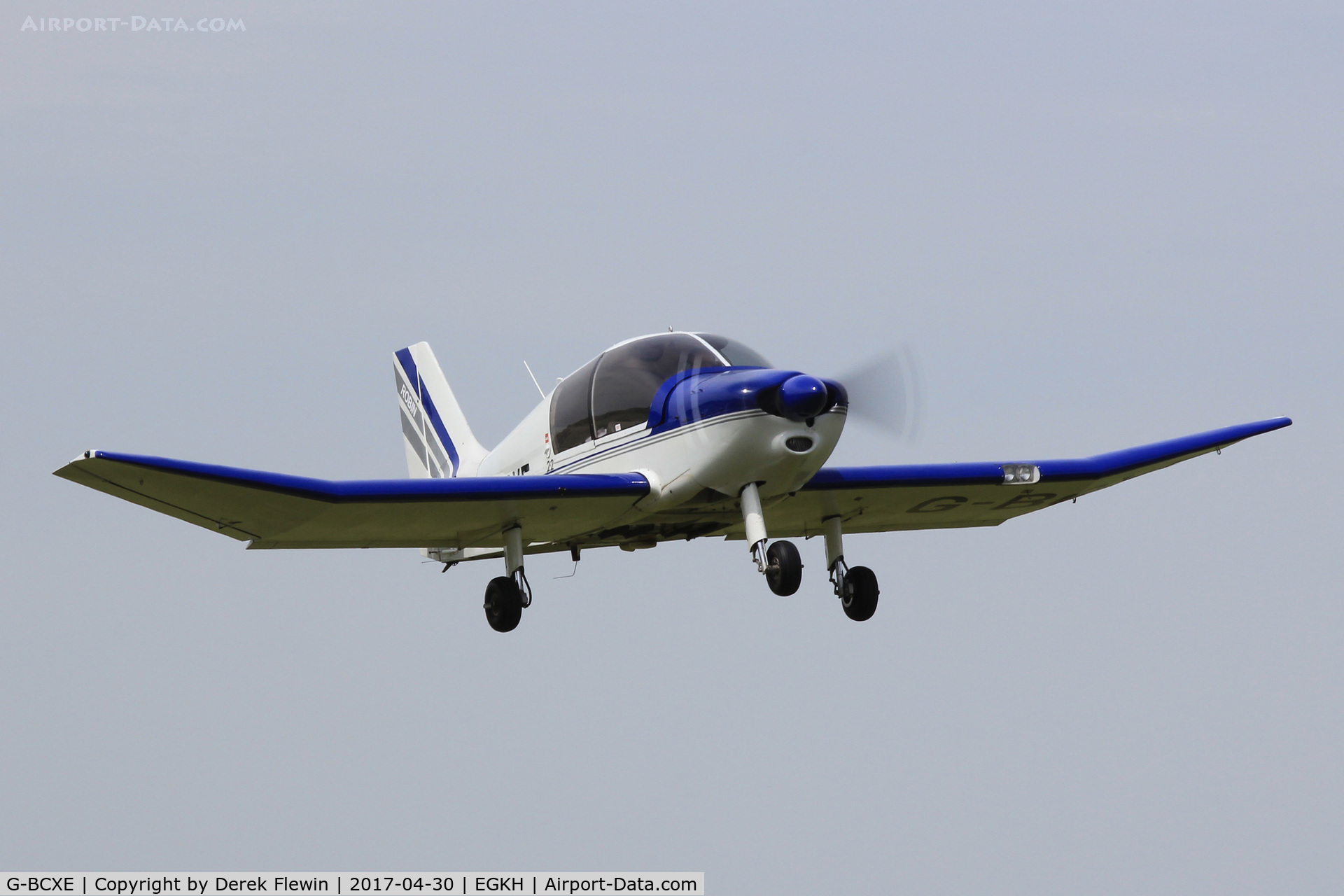 G-BCXE, 1975 Robin DR-400-108  Dauphin 2+2 C/N 1015, Dauphin, Headcorn kent based, seen departing runway 10.