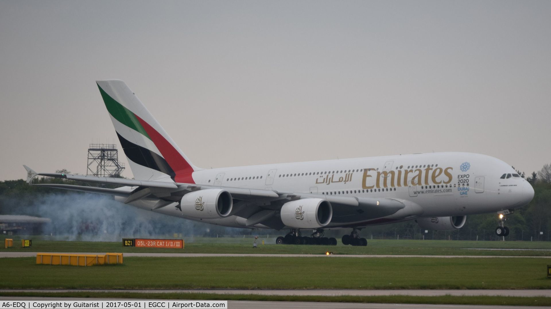 A6-EDQ, 2011 Airbus A380-861 C/N 080, At Manchester