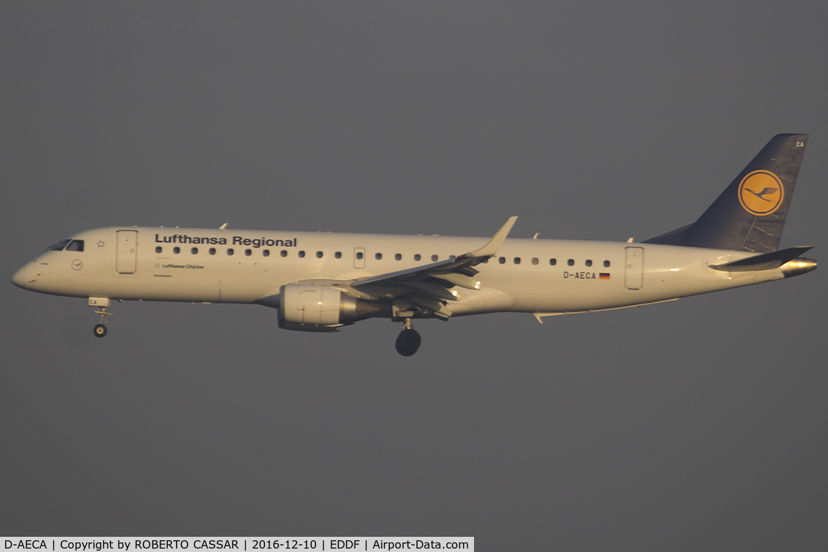 D-AECA, 2009 Embraer 190LR (ERJ-190-100LR) C/N 19000327, Frankfurt 2016