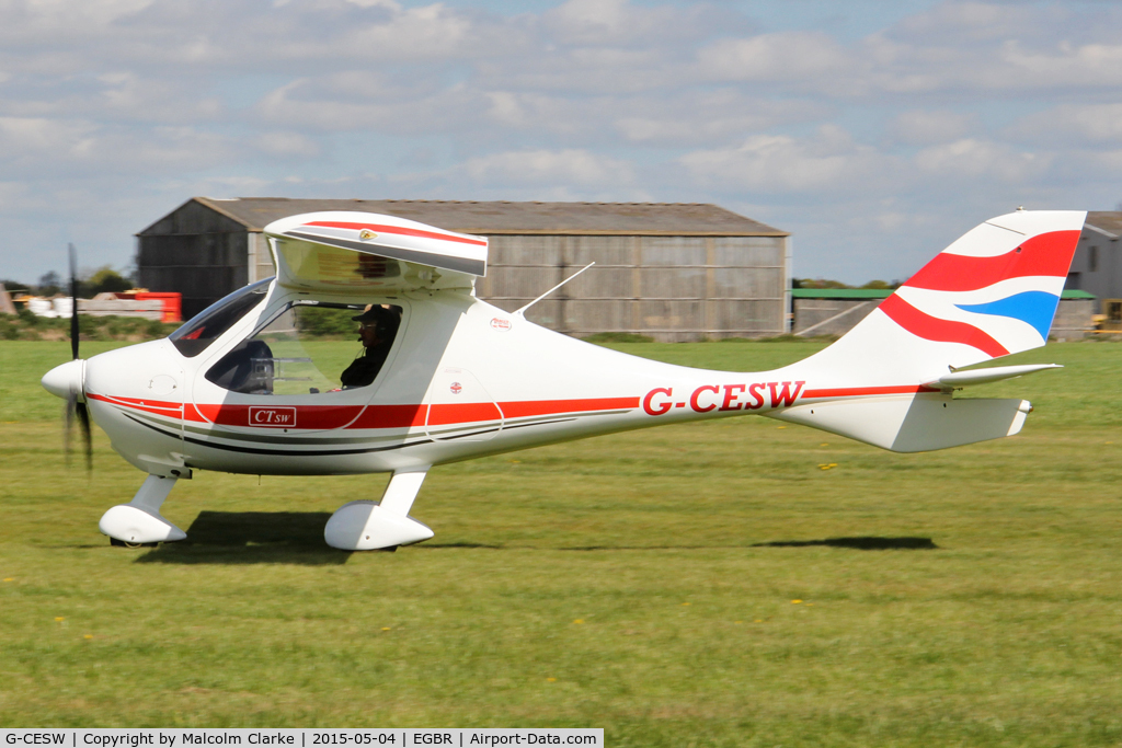 G-CESW, 2007 Flight Design CTSW C/N 8296, Flight Design CTSW at Breighton Airfield's Auster Fly-In. May 4th 2015.