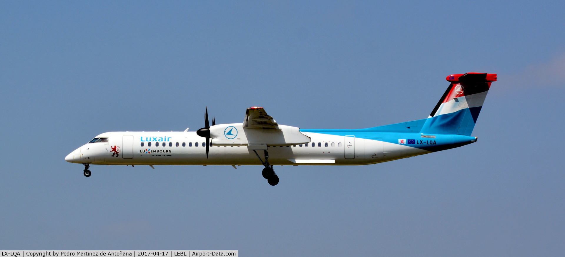 LX-LQA, 2014 De Havilland Canada DHC-8-402 Dash 8 C/N 4468, El Prat  -  Barcelona  -  España
