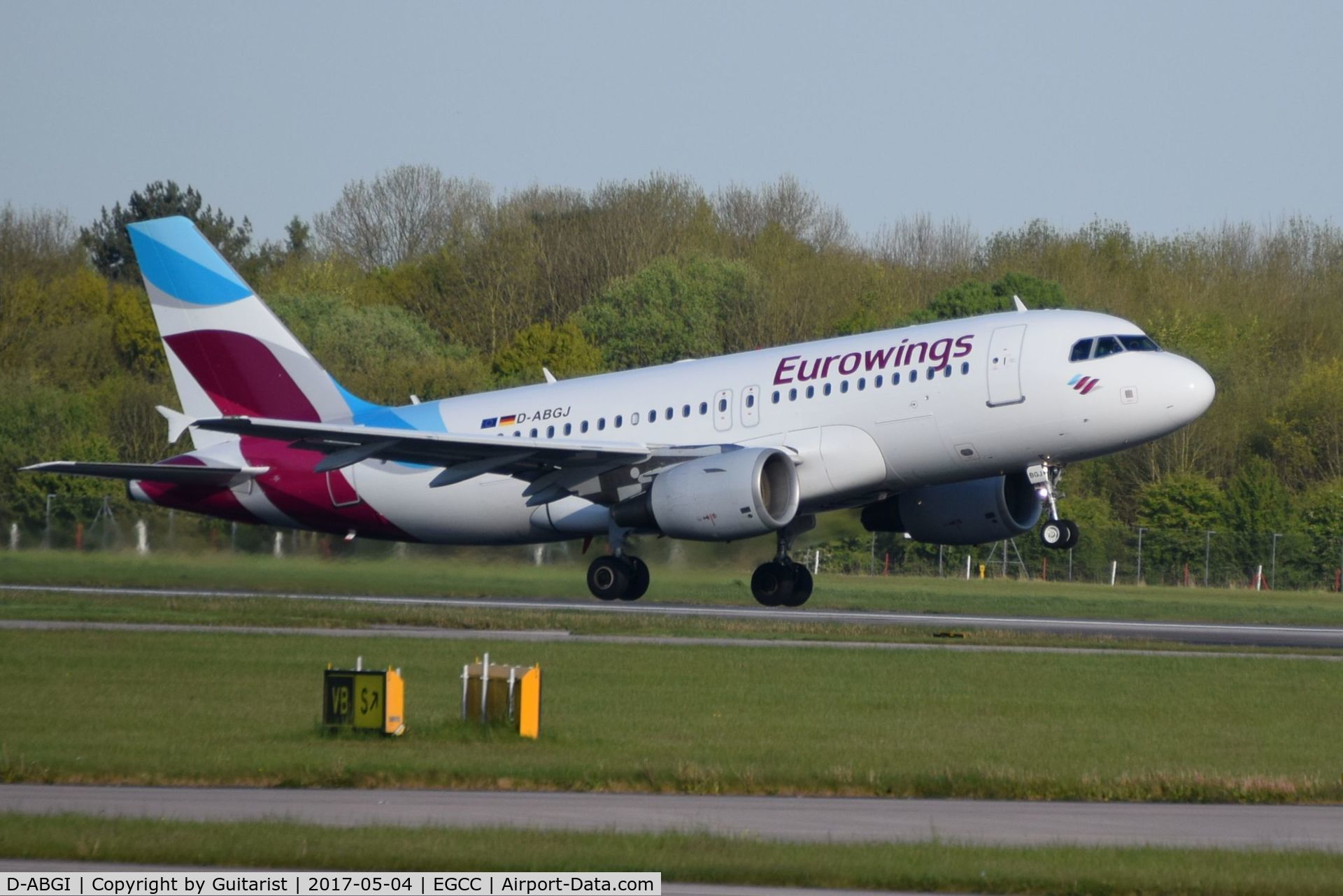 D-ABGI, 2007 Airbus A319-112 C/N 3346, At Manchester