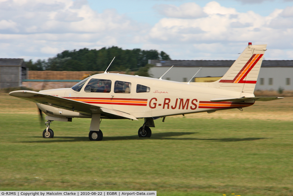 G-RJMS, 1978 Piper PA-28R-201 Cherokee Arrow III C/N 28R-7837059, Piper PA-28R-201 Arrow lll at Breighton Airfield's Summer Madness & All Comers Fly-In. August 22nd 2010.