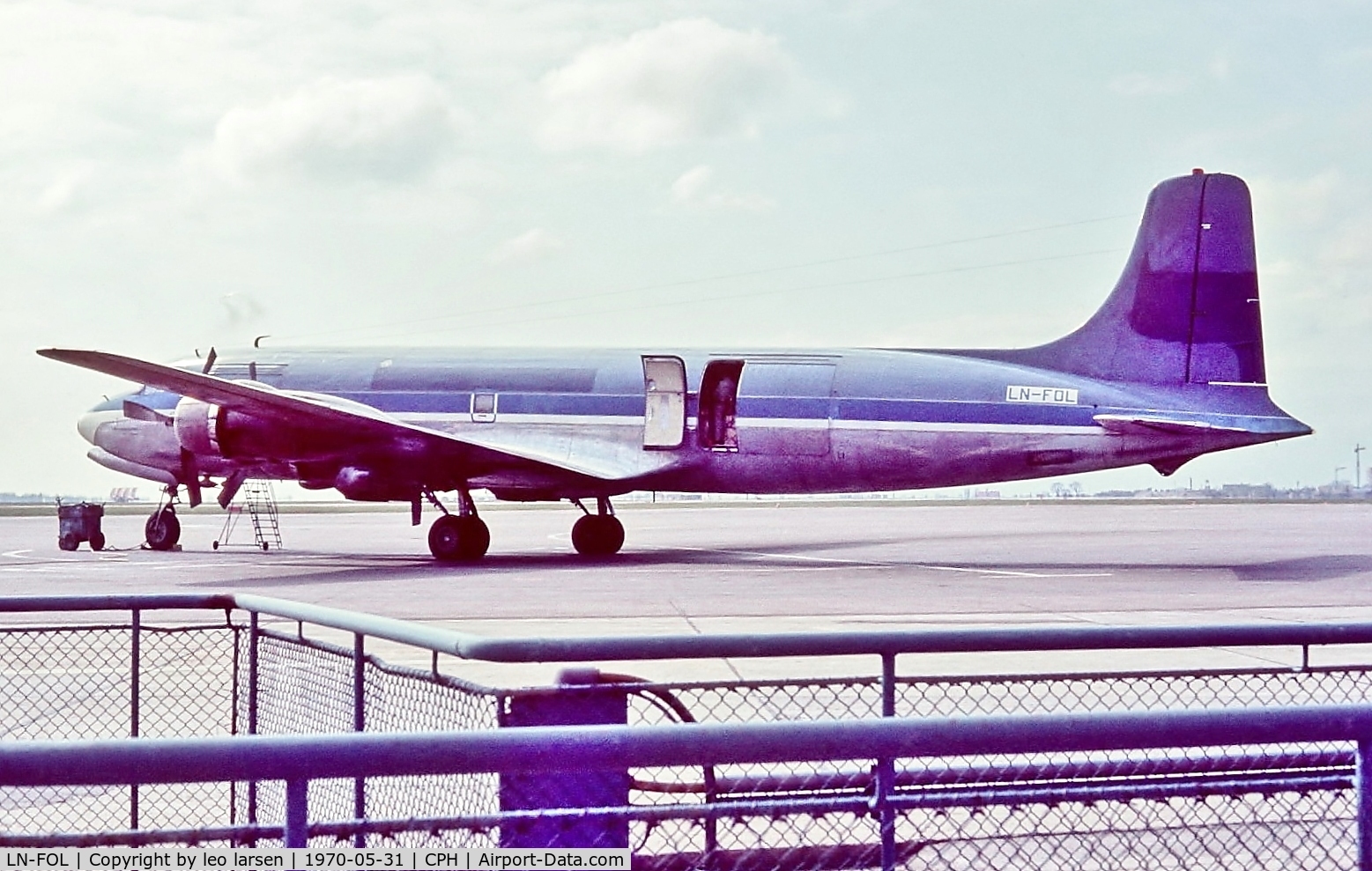 LN-FOL, 1956 Douglas DC-6A C/N 44907, Copenhagen 31.5.1970