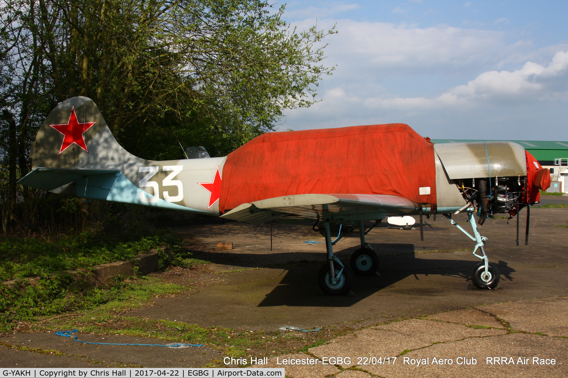 G-YAKH, 1989 Bacau Yak-52 C/N 899915, at Leicester