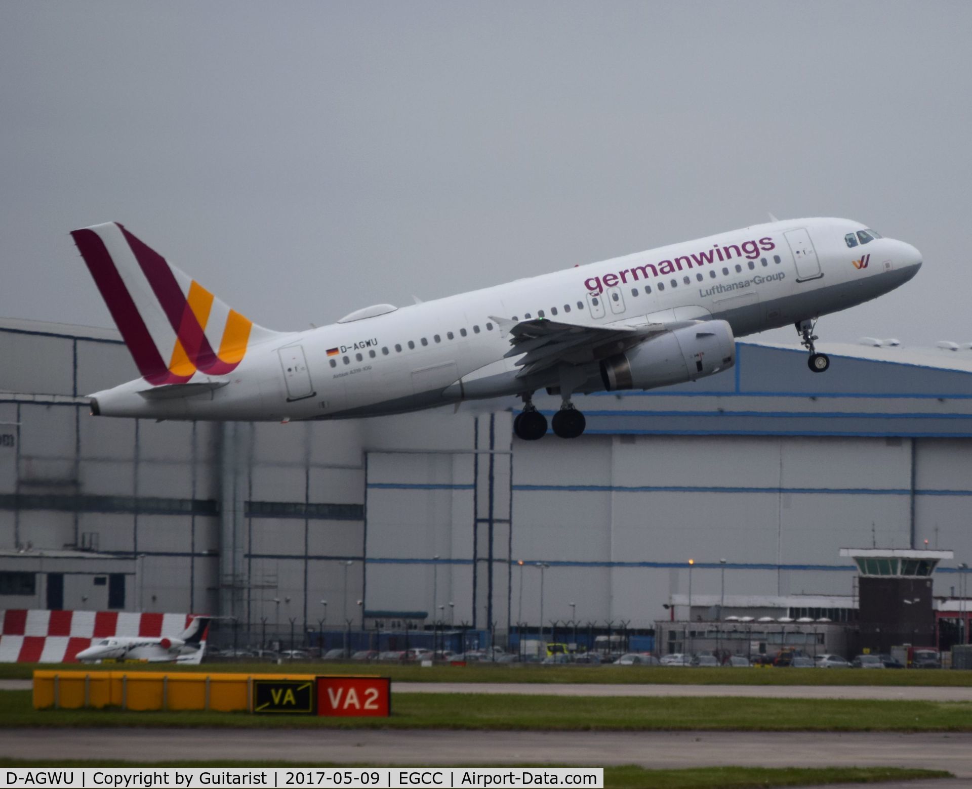 D-AGWU, 2013 Airbus A319-132 C/N 5457, At Manchester