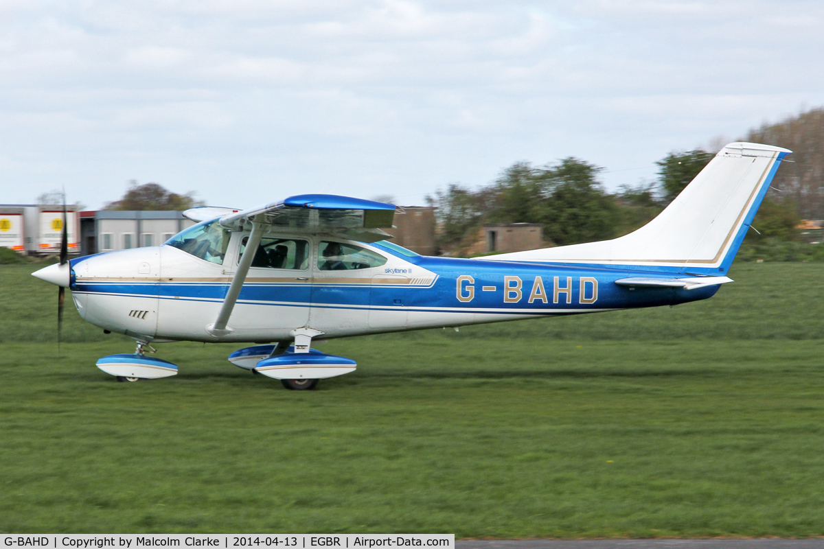 G-BAHD, 1972 Cessna 182P Skylane Skylane C/N 18261501, Cessna 182P Skylane at Breighton Airfield's Early Bird Fly-In. April 13th 2014.