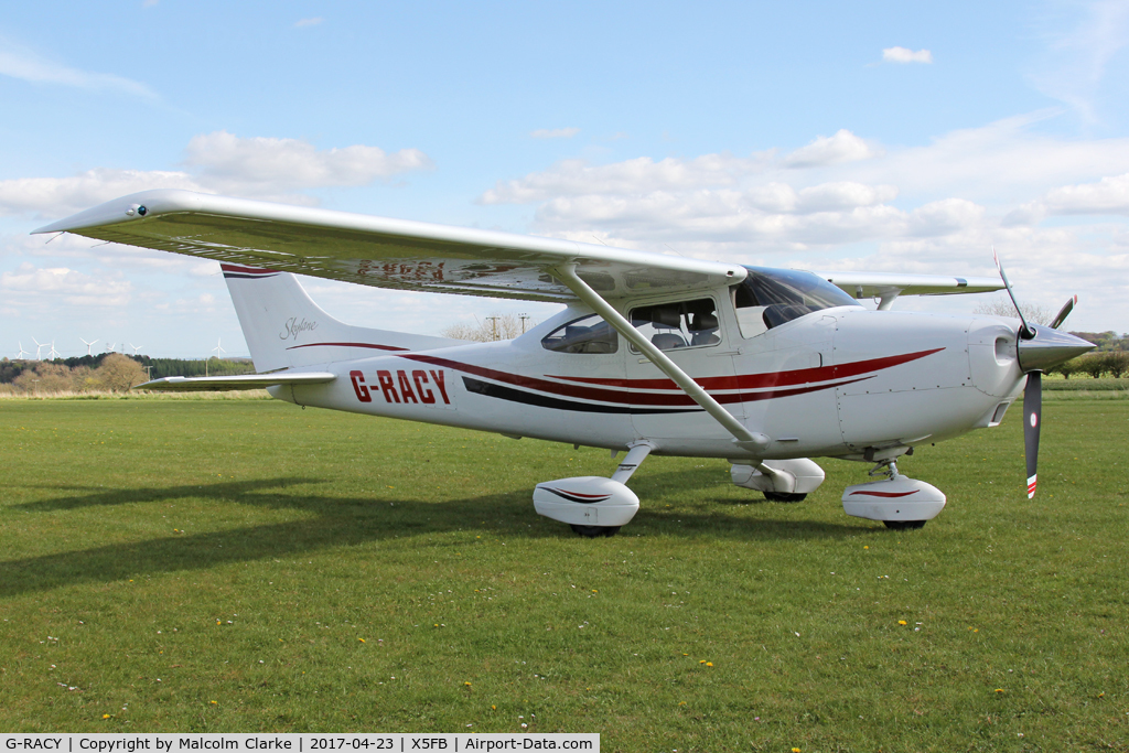 G-RACY, 1999 Cessna 182S Skylane C/N 18280588, Cessna 182S Skylane at Fishburn Airfield UK. April 23rd 2017.
