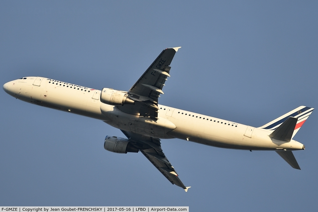 F-GMZE, 1995 Airbus A321-111 C/N 544, AF6275 /AFR45FC take off runway 05 to Paris Orly passing level 50