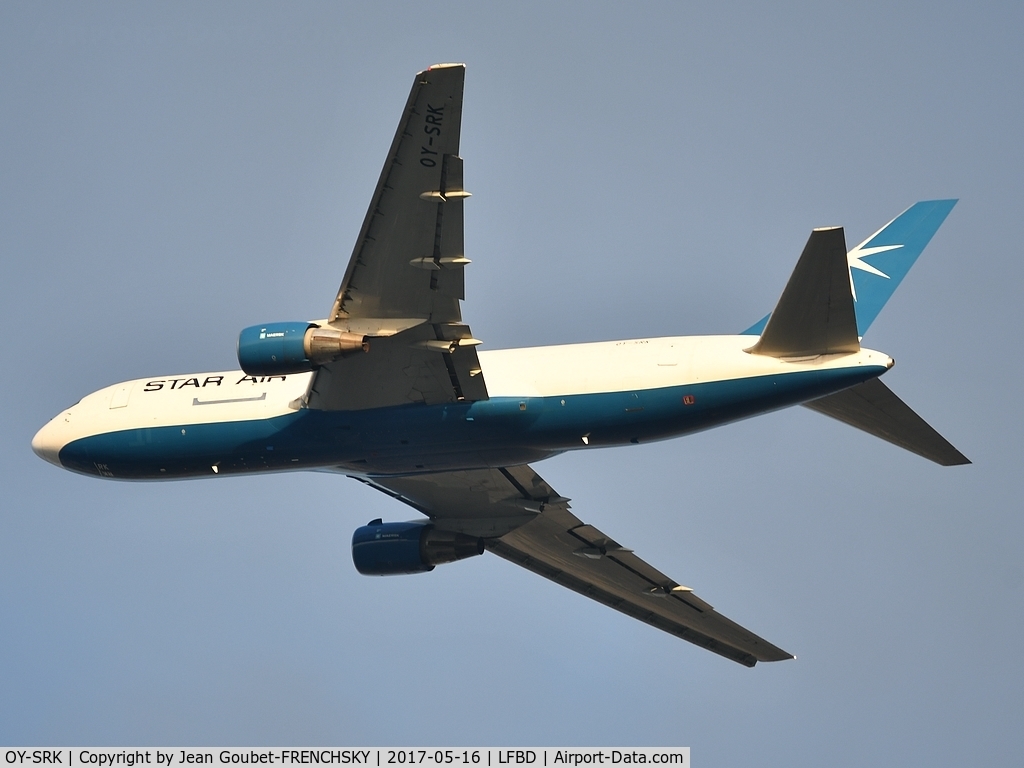 OY-SRK, 1985 Boeing 767-204 C/N 23072, S66381 /SRR6381 take off runway 05 to Marseille