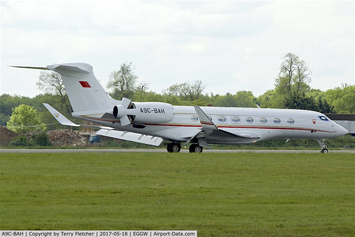 A9C-BAH, 2014 Gulfstream Aerospace G650 (G-VI) C/N 6081, At Luton Airport