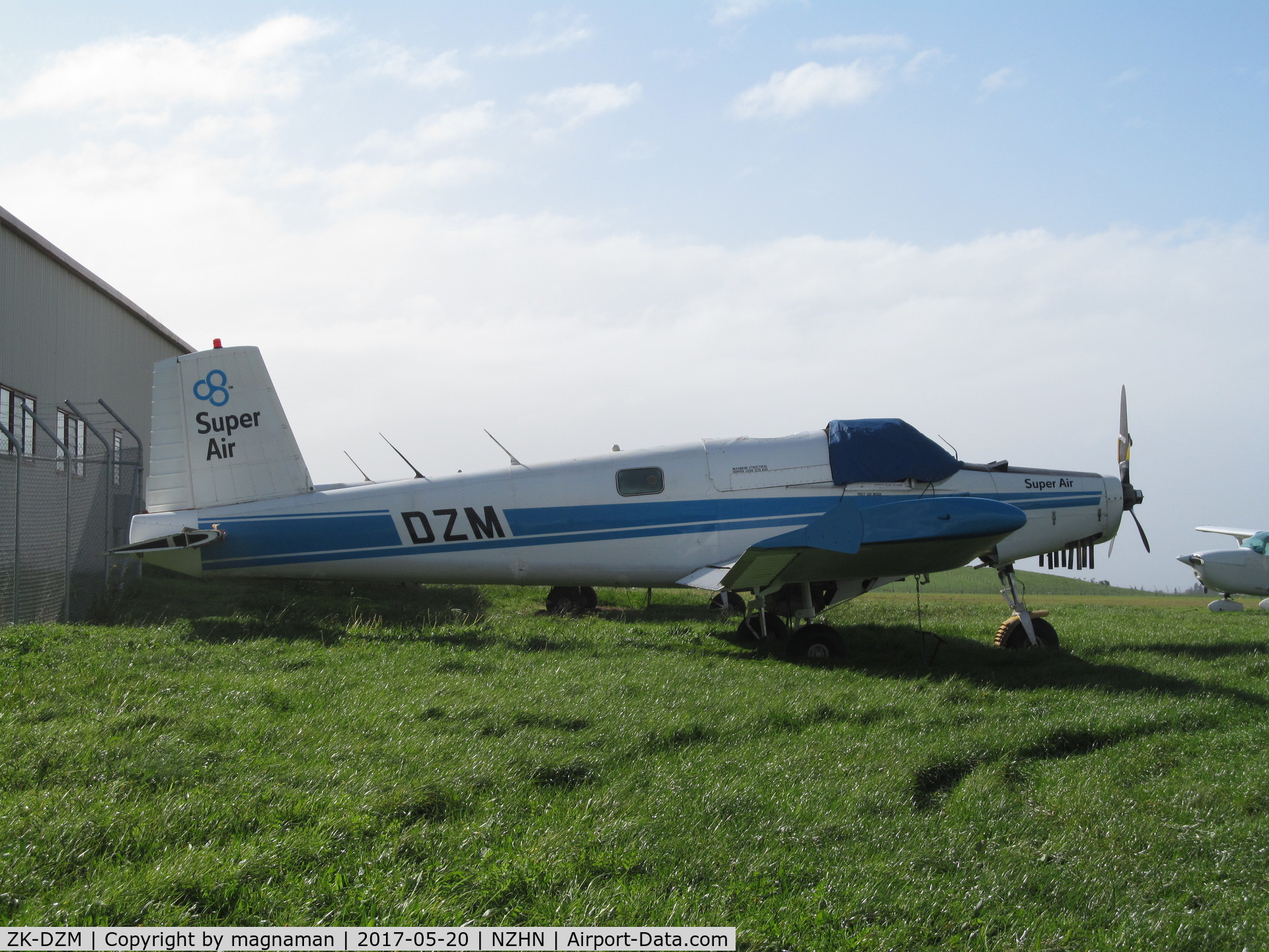 ZK-DZM, NZ Aerospace FU24-950 C/N 214, out to grass on the grass