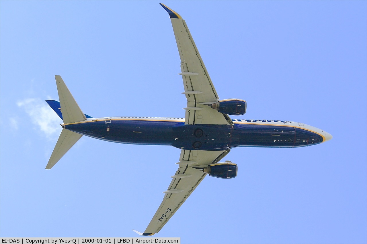 EI-DAS, 2003 Boeing 737-8AS C/N 33553, Boeing 737-8A, Take off rwy 05, Bordeaux-Mérignac airport (LFBD-BOD)