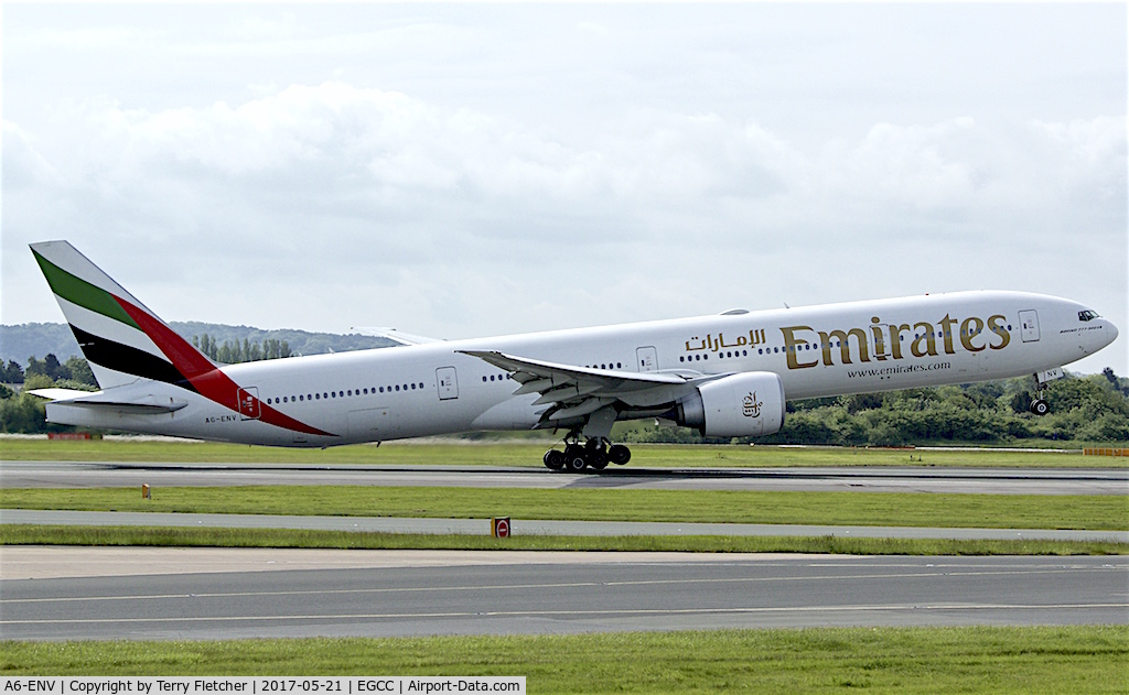 A6-ENV, 2014 Boeing 777-31H/ER C/N 41386, At Manchester Airport